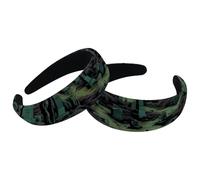 2 Pcs Headbands for Women Ladies, Halloween Cemetery Non Slip Makeup Headband Wide Top Turban Hair Bands Hoops for Shower