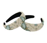 2 PCS Headbands for Women, Vintage Abstract Ethnic Iris Pattern Vintage Hair Head Bands, Non Slip Thick Padded Hairband Hair Band Hoops, Wide Hair Wrap