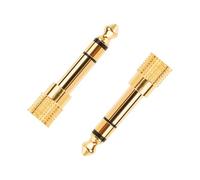 2 Pcs Headphone Jack Adapter,Universal 6.5mm to 3.5mm Golden Headphones Adapter,Metal Aux Headphone Jack,Gold Plated Jacke Adapters,Aux 6.35 to 3.5 Adapter,for Digital Piano,Electric Keyboard,Speaker
