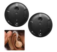 2 Pcs Hearing Aid Filters Compatible with Phonak Hearing Aids,Hearing Aid Wax Guard Filters,Professional Ear Wax Filter Baffle for Improved Performance (Black)