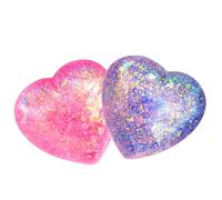 2 Pcs Heart Mochi Squishy Toys, Kawaii Stress Relief Toys Squishies Toys Squishy Fidget Toys Party Bags Fillers for Boys Girls Birthday Party Favors Gifts