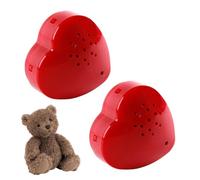 2 Pcs Heart Shaped 60 Second Voice Recorder for All Stuffed Animals Built in Batteries Recordable Sound Module for Plush Toys Teddy Bears Custom Messages Music Sound Box for Gifts