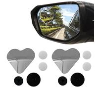 2 Pcs Heart Shaped Blind Spot Mirrors, Cute Car Accessories, Car Mirror Accessories, Blindspot Mirrors for Car,SUVs,Trucks,Frameless Design with Wide Angle for Enhanced Safety