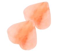 2 Pcs Heart Shaped Mineral Salt Soap Bar for Hands and Feet | Orange Smooth Surface, Compact Travel-friendly Size, Bathroom Sink or Spa Days, Women Fitness Use