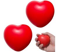 2 Pcs Heart Style Hand Exercise Ball, Hand Traning Balls for Arth-Ritis, Stress Balls for Adults Physiotherapy, Grip Strengthener And Finger Massage to Relieve Stress Anxiety