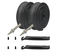 2 PCS Heavy Duty Bike Tubes 4 Packs 700x23 700x25C 48mm 80mm Road Bike Inner Tubes 23-622 25-622 Presta Valve (2 PCS 48mm)