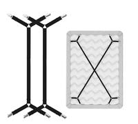 2 Pcs Heavy Duty Fitted Bed Sheet Straps,Adjustable Bed Sheet Clips for Bedding , Strong Sheet Clips for Corners, Keep Sheets Firm & Tight, Universal Sheet Suspenders, Secure Bedding in Place