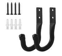 2 Pcs Heavy Duty Garage Hooks for Hanging, Metal Bike Hook for Garage Wall Mounted J Hooks for Hanging Bikes Bicycles Tools Ladder Hooksfor Ceiling Garden Outdoor Storage Racks Holders Organization