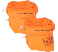 2 Pcs Heavy Duty Inflatable Swimming Armbands for Adults - High Buoyancy Floats for Non-Swimmers & Beginners - Durable PVC Arm Sleeves for Pool, Lake & Beach - Bright Orange