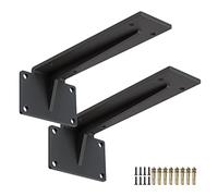 2 Pcs Heavy Duty Metal Shelf Brackets Extra Large Wall Mounted Support for Floating Shelves Triangle Countertop Holders 250kg Load Capacity 50cm Size