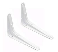 2 Pcs Heavy Duty Shelf Brackets Floating Shelves Tripod Triangle L Shape Support Brackets Joint Right Angle Corner Brace Save Space/White/A