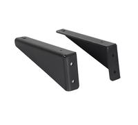 2 Pcs Heavy Duty Shelf Brackets Wall Mounted Shelve Brackets Metal L-Shaped Floating Support Angle Brackets for Countertops,TV Bench,Desk,Cabinets,with Screws,Black (150mm(5.9in))