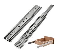 2 Pcs Heavy Duty Soft Close Cabinet Drawer Slides - 53mm Wide, 3-Section Ball Bearing Rails, Low Noise Full Extension, Industrial Quality, Smooth Gliding Mechanism