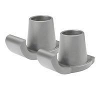 2 Pcs Heavy Duty Walker Ski Glides - Anti-Slip Frame Rubber Feet - 25mm Inner Diameter Walking Frame Glides - Replacement Foot Glide Caps for Folding Walkers - Mobility Aid for Seniors