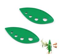 2 Pcs Herb Stripper Kitchen Gadget, 8-Hole Green Plastic Leaf Stripping Tool for Removing Stems from Kale, Basil, Thyme, Parsley, Mint, Rosemary, Chard, Easy to Use Leaf Peeler Kitchen Utensil