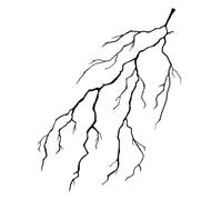 2 PCS Herbal Juice Lightning Tattoo Stickers Linear Hand Traces of Lightning Strikes Temporary Tattoos