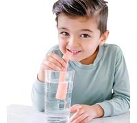 2 Pcs Hiccup Straw Set, Stops Hiccups Naturally & Fast, Reusable Stop Hiccups Straw with Small Hole Flat Mouth Design Food Grade Plastic Compact Portable, for All Ages, Children & Adults (Dusty Pink)