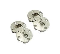 2 Pcs Hidden Cabinet Hinges 90 Degree Page Turning Axis Folding Zinc Alloy Concealed Hinges Adjustable Cabinet Door Hinges for Cabinets Wardrobes