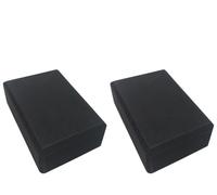 2 PCS High-Density Yoga Bricks, Soft Dance Exercise Bricks with Non-Slip Surface, Open Brick Leg Press Blocks, Yoga Auxiliary Practice Bricks for Stability and Alignment, Multiple Colors (black)
