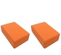 2 PCS High-Density Yoga Bricks, Soft Dance Exercise Bricks with Non-Slip Surface, Open Brick Leg Press Blocks, Yoga Auxiliary Practice Bricks for Stability and Alignment, Multiple Colors (orange)