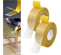 2 Pcs High Tack Strong Wall Adhesive, 20m x 3cm Double Sided Tape Heavy Duty, High Viscosity Double-Sided Carpet Tape, Super Sticky Resistente Clear Tape, Carpet Gripper Mesh Tape for Various Surface