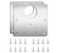 2 Pcs Hinge Repair Plate, Stainless Steel Hinge Repair Plate Kit with Screws for Kitchen Cabinets Doors Fixing with 16 Pcs Screws