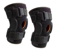 2 PCS Hinged Knee Brace Support for Men & Women, Knee Brace Support, Adjustable Open Patella with Parallel Straps & Dual Side Stabilizers, Comfort for Arthritis, Meniscus Tear, Ligament Injury