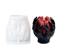 2 Pcs Holding Heart Candle Silicone Mold for Soap Ice Cake Chocolate Fruit Pie Only for Handmade(White01)
