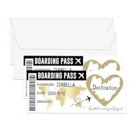 2 PCS Holiday Surprise Travel Personalized Scratch Card With Envelopes - We Are Going On Holiday Reveal - Unique Travel Gift Packaging Boarding Pass for Family