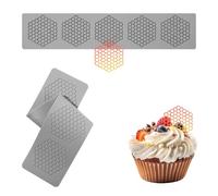 2 Pcs Honeycomb Molds, Honeycomb Silicone Mold with Hollow 3D Beehive, Silicone Tuile Molds for Crafts, Fondant Mold for Baking Sugar Dessert Cupcake Cake Decorating