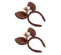 2 Pcs Horse Ears Cartoon Headband Plush Plastic Hair Accessory