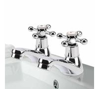 2 Pcs Hot & Cold Bathroom Basin Taps, Hot & Cold Sink Taps Set for Bathroom & Kitchen,Easy Installation, Split Design Water Faucet for Use