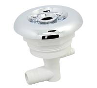 2 Pcs Hot Tub Replacement Jets, ABS with Stainless Steel Face, 3.9 in / 98 mm SPA Massage Bathtub Nozzle, Standard Size for Jacuzzi, Silver