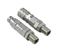 2 Pcs Hydraulic Quick Connect Flat Face Coupler Compatible with Bobcat Skid Steer Loaders Compatible with John Deere Skid Steer 240 250 313 315 Backhoe 110 210 310 Front Loader 210 244
