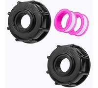 2 Pcs IBC Tank Adapter,3/4" Course Threaded Storage Tank,IBC Tank Valve for S60X6 to 2 Water Storage Tank Tap, Cover Tap Water Butt Storage Tank Hose Fitting Parts