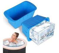 2 Pcs Ice Block Molds, 8 lb Extra Large Silicone Ice Cube Trays, Reusable Big Ice Cube Brick Makers, Large Ice Bath Chillers for Cold Plunge Tub, Cooler and Bath Accessories