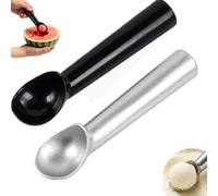 2 Pcs Ice Cream Scoop, Icecream Scoops, Ice-Cream Scoop | Melon Baller, Effortless Scooping for Hard Ice Cream and Dough, Kitchen Utensil Set for Home and Commercial Use