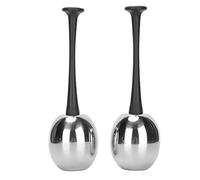 2 PCS Ice Globes for Face, Stainless Steel Portable Unbreakable Facial Massage Cooling Roller for Facial Skin Care Reduce Puffiness (Black Handle)