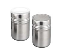 2 Pcs Icing Sugar Shaker, Flour Shaker, Icing Sugar Shaker Duster, Chocolate Shaker and Cocoa Sifter Portable Sugar Powder Shaker Perfect Ideal for Kitchen Crafts and Cake Decoration