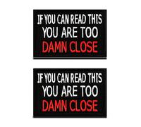 2 PCS If You Can Read This You are Too Damn Close Tactical Funny Biker Patch Hook & Looped Embroidered Emblem for Tactical Clothes Backpack Uniform Vest Jacket Jeans Coat Shoulder