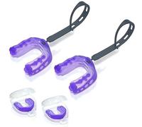 2-PCS Impact Resistant Sports Mouth Guard with Strap for Multi-Sport Athletes