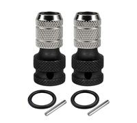 2 PCS Impact Wrench Adapter, 1/2" Square Drive to 1/4" Hex Shank Socket Converter, Heavy Duty CR-V Steel Adapter for Impact Driver and Ratchet Wrench