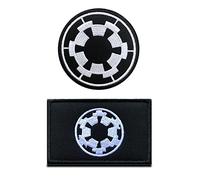 2 PCS Imperial Target Empire Target Tactical Patch Morale Military Patch Full Embroidery Hook and Loop Patch for Bags,Backpacks,Clothes,Vest,Harness,Jacket,Military Uniforms