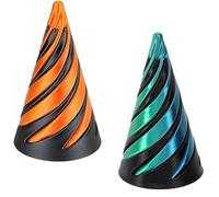 2 Pcs Impossible 3D Spiral, Pyramid Fidget Toy, 3D Printed Pass Through Fidgets for Home Office Decoration and Gifts