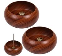 2 PCS Incense Stick Holders, Mini Multi-Hole Bases, Round Wood Incense Burner, Portable Stick Holder, for All Joss Sticks, Perfect for Home Meditation & Decorative Gifting