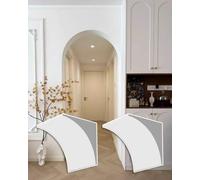 2 PCS Indoor Doorway Arch Kit Foam, Paintable Universal Arch Kit for Any Opening, Half Round DIY Door Arch Kit, Size Customizable(33x33x33cm/13x13x13")