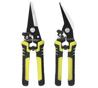 2 Pcs Industrial Cable Shears, Heavy-Duty Wire Cutters Scissors Set with Straight and Curved Shears, Comfortable Handles for Cutting Cables, Chicken Wire