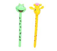 2 Pcs Inflatable Animal Stick Giraffe Frog Balloons for Promotes Physical Activity at Birthday Parties Safe Materials Easy to Hold Design for Fun Play