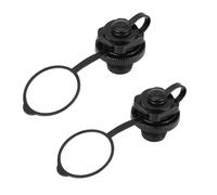 2 Pcs Inflatable Boat Air Valve Black Plastic Kayak Raft Air Plug Boston Spiral Air Plugs Quick Inflate & Deflate Screw Nozzle Cap Anti-leakage Bungs Replacement for Inflatable Boat Kayak Canoe Dinghy