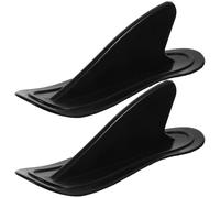 2 Pcs Inflatable Boat Rear Rudder Fin Replacement for Surfboards | Removable Black Accessory, PVC PP Pa ABS Build, Improves Stability and Direction for Water Sports